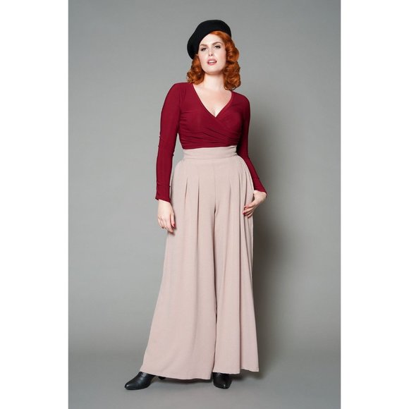 Laura Byrnes Pants - Pinup Girl Clothing Laura Byrnes Khaki Doris Pants